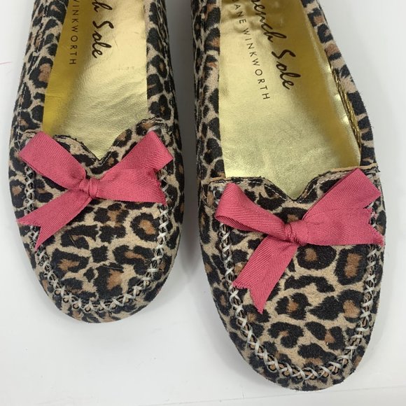 French Sole Animal Print Cheetah Ballet Flats - Picture 2 of 9